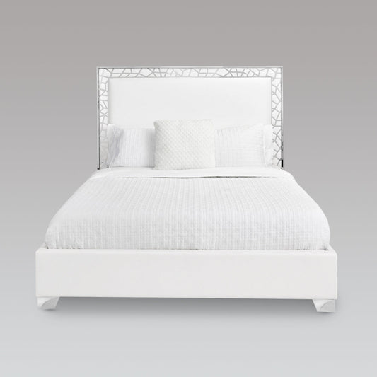Parana Bed White PU Front