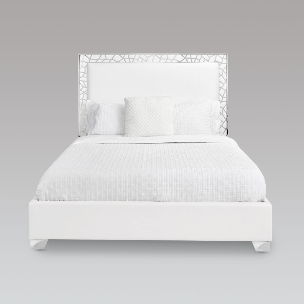 Parana Bed White PU Front