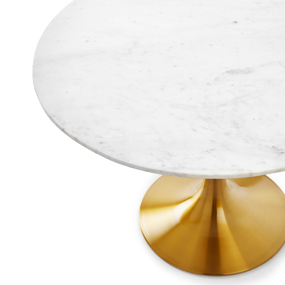 Paros Marble Dining Table - Gold - Ella and Ross Furniture