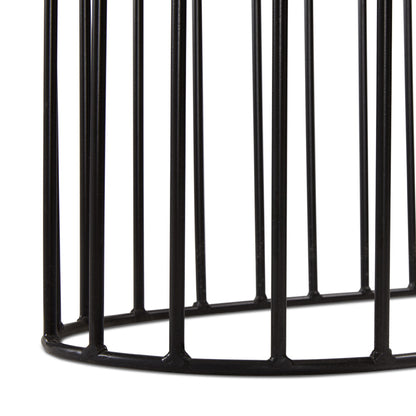 Robin Marble Console Table black base