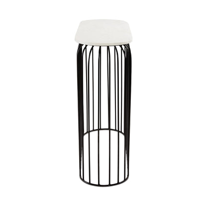 Robin Marble Console Table black side