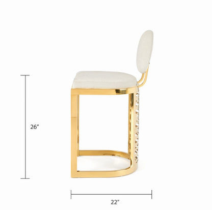 Rochelle Counter Stool - Gold - Ella and Ross Furniture