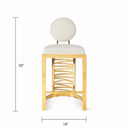 Rochelle Counter Stool - Gold - Ella and Ross Furniture
