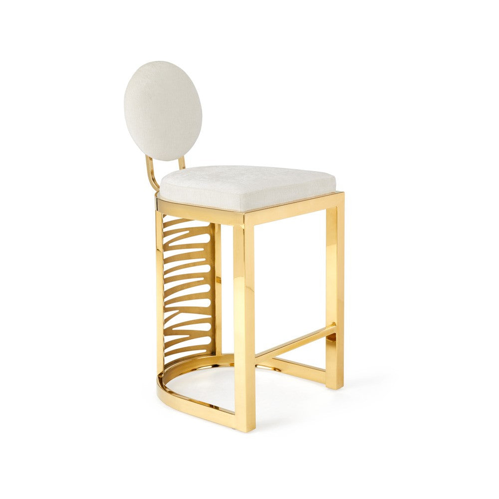 Rochelle Counter Stool - Gold - Ella and Ross Furniture