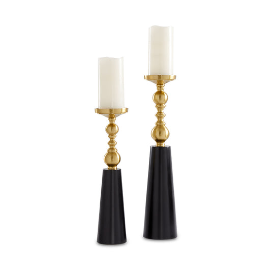 Rose Spool Pillar Candle Holders - Set of 2