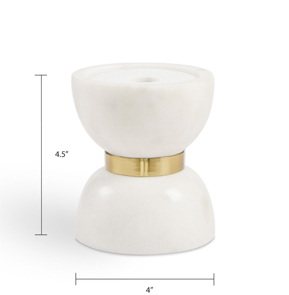 Rue Small Marble Candle Holder