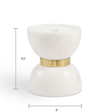 Rue Small Marble Candle Holder