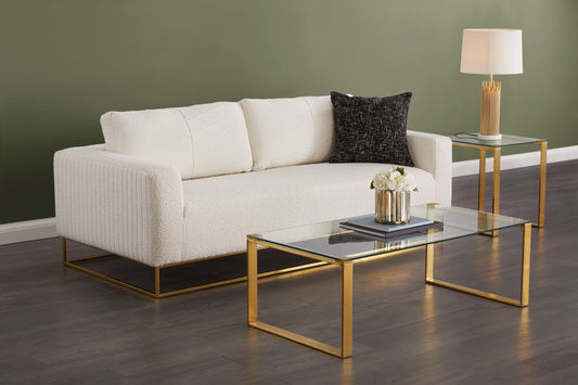 Hudson Brushed Gold Coffee Table - Ella and Ross Furniture