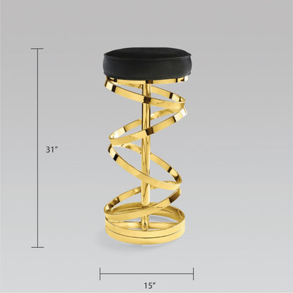 Sterling Gold Bar Stool - Ella and Ross Furniture