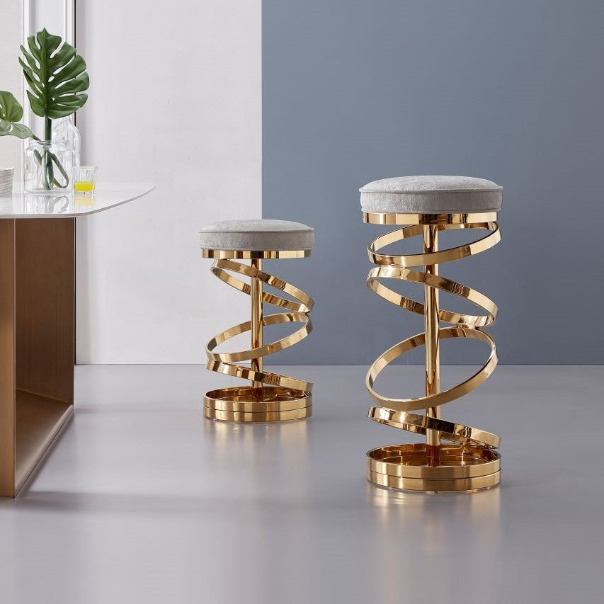 Sterling Gold Bar Stool - Ella and Ross Furniture