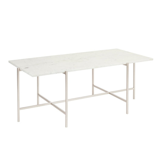 Tilly White Marble Coffee Table - Silver