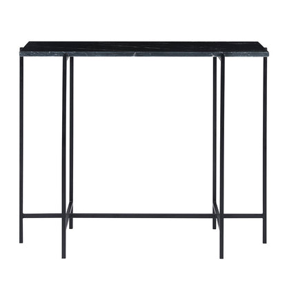 Tilly Black Marble Console Table - Black Metal - Ella and Ross Furniture
