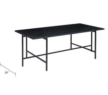 Tilly Marble Coffee Table - Black Metal - Ella and Ross Furniture