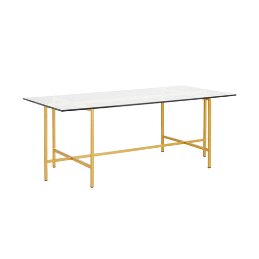 Tilly Glass Coffee Table - Gold - Ella and Ross Furniture