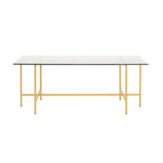 Tilly Glass Coffee Table - Gold - Ella and Ross Furniture