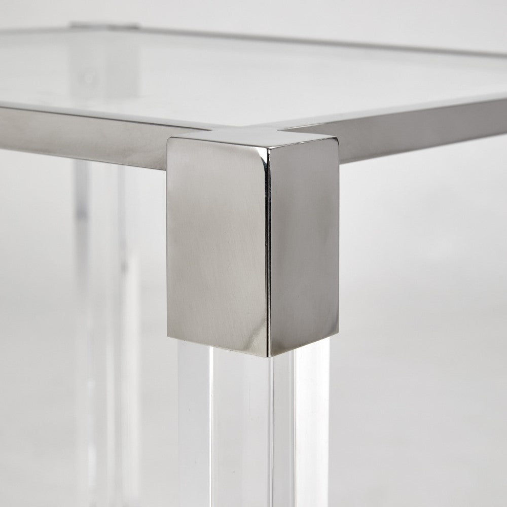 Truman Acrylic End Table - Silver