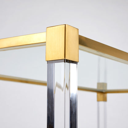 Truman Acrylic Coffee Table - Brushed Gold - Ella and Ross Furniture