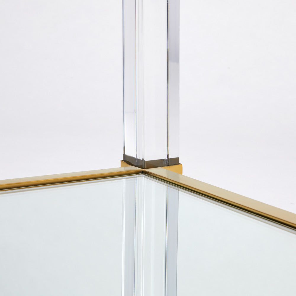 Truman Acrylic Coffee Table - Brushed Gold - Ella and Ross Furniture
