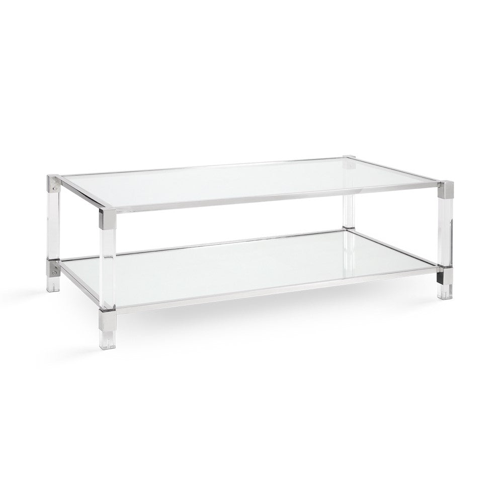 Truman Acrylic Coffee Table - Silver - Ella and Ross Furniture