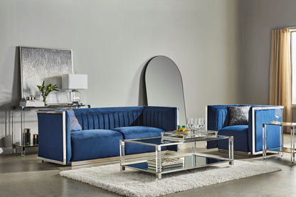 Truman Acrylic Console Table - Silver - Ella and Ross Furniture