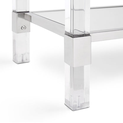 Truman Acrylic Console Table - Silver - Ella and Ross Furniture