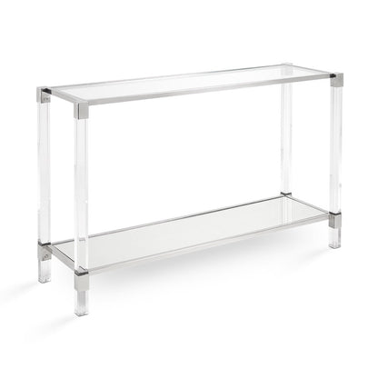 Truman Acrylic Console Table - Silver - Ella and Ross Furniture