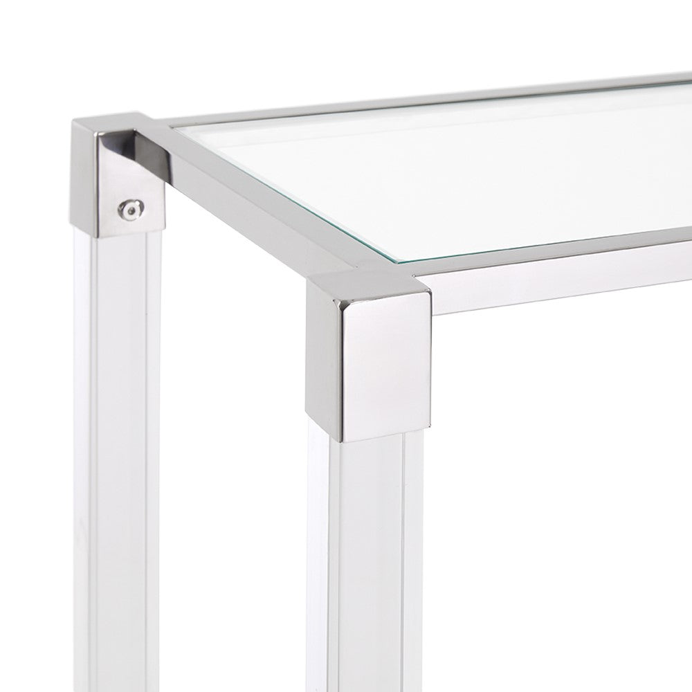 Truman Acrylic Console Table - Silver - Ella and Ross Furniture