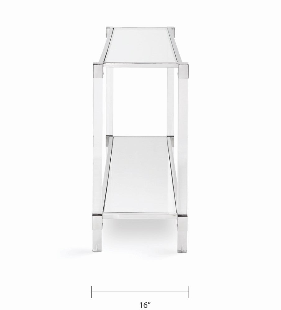 Truman Acrylic Console Table - Silver - Ella and Ross Furniture