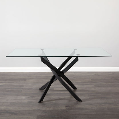 Verity Black Dining Table - 63" - Ella and Ross Furniture
