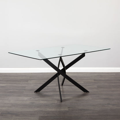 Verity Black Dining Table - 63" - Ella and Ross Furniture