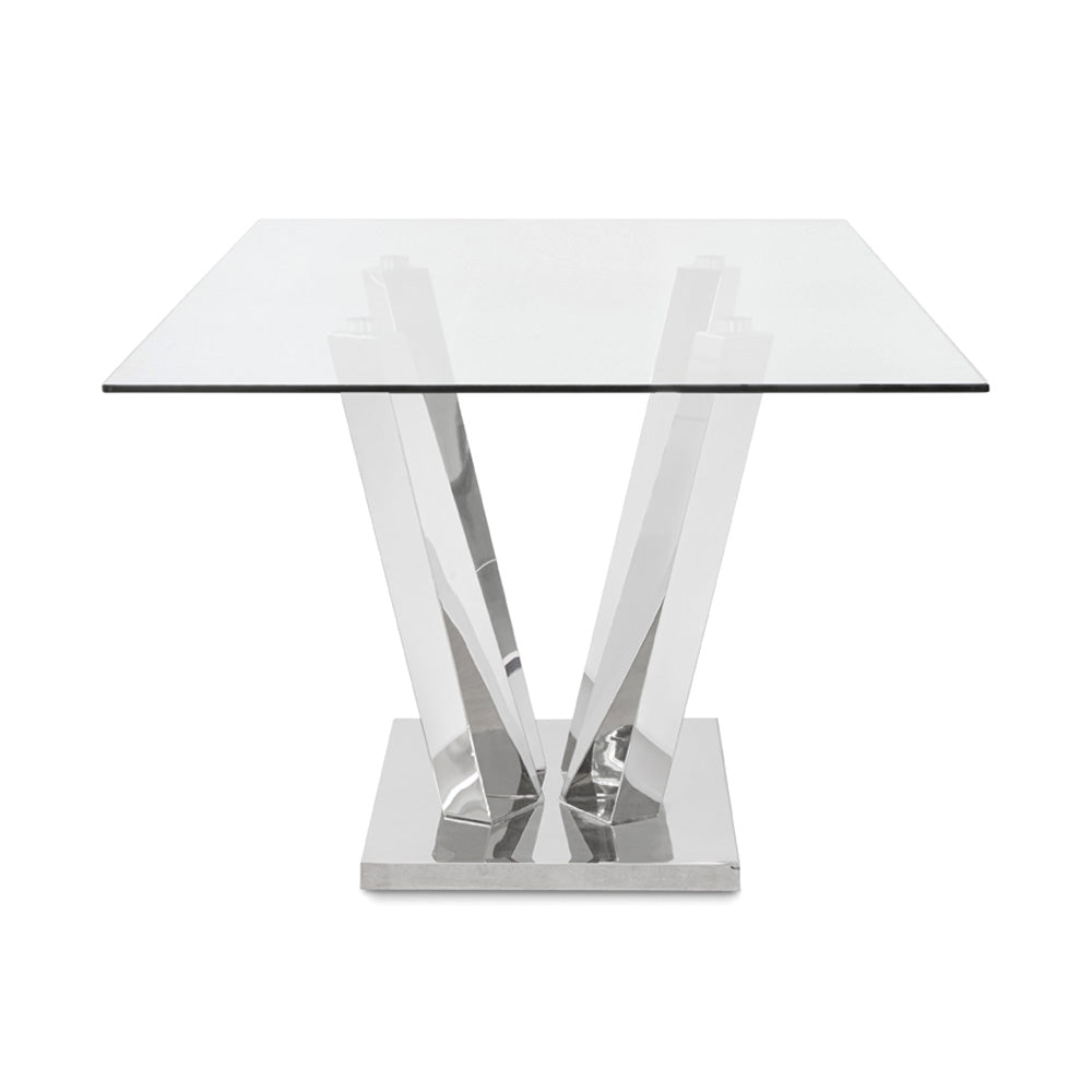 Yvon Glass Dining Table - 79" - Ella and Ross Furniture