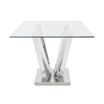 Yvon Glass Dining Table - 79" - Ella and Ross Furniture