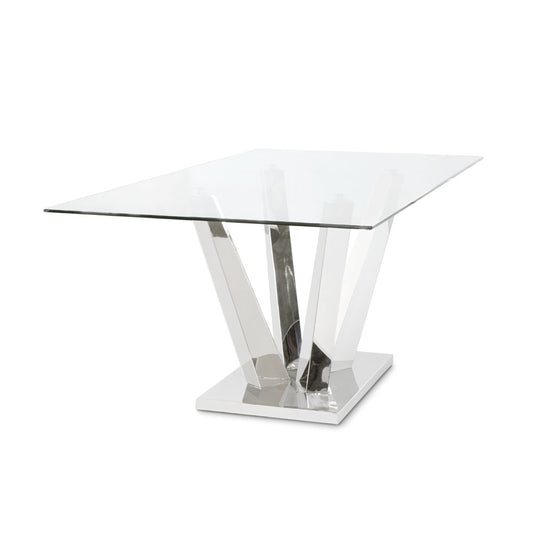 Yvon Glass Dining Table - 79" - Ella and Ross Furniture